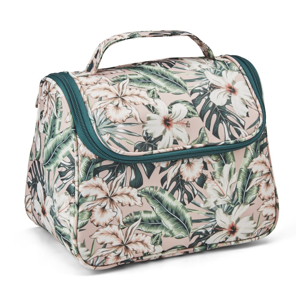 Scunci Floral Front Zip Cosmetic Bag